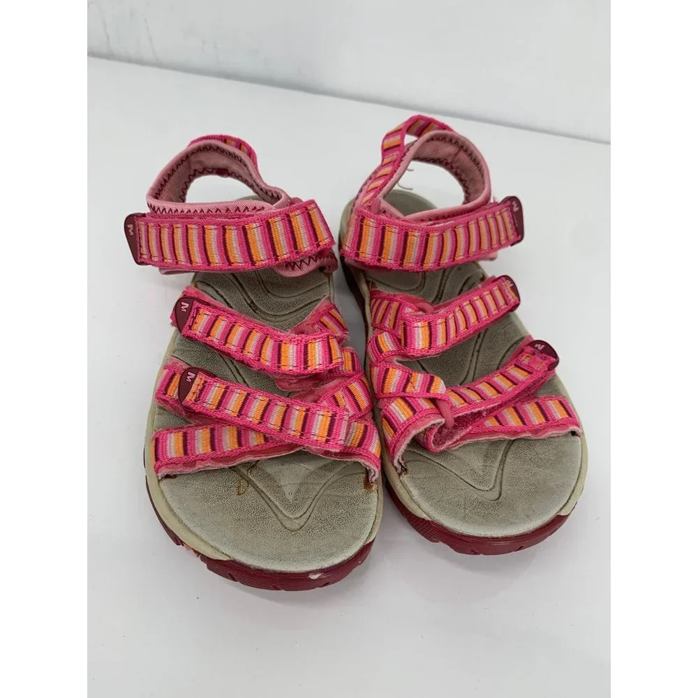 Merrell Girls 2M Pink Spinner 3 Strap Sandals